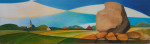 Leafer dea as slaaf  olie/  19 x 80 cm verkocht