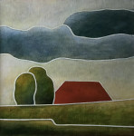 wachter fan fryslan   olie op doek    40 x 40 cm