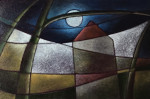 De wyn waait om it hûs.....  olie/doek 40 x 60